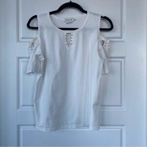 Molly Bracken Cut Out Shoulder Tee